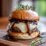 French Onion Soup Burgers With Balsamic Caramelized Onion Jam 1767867293.5813644