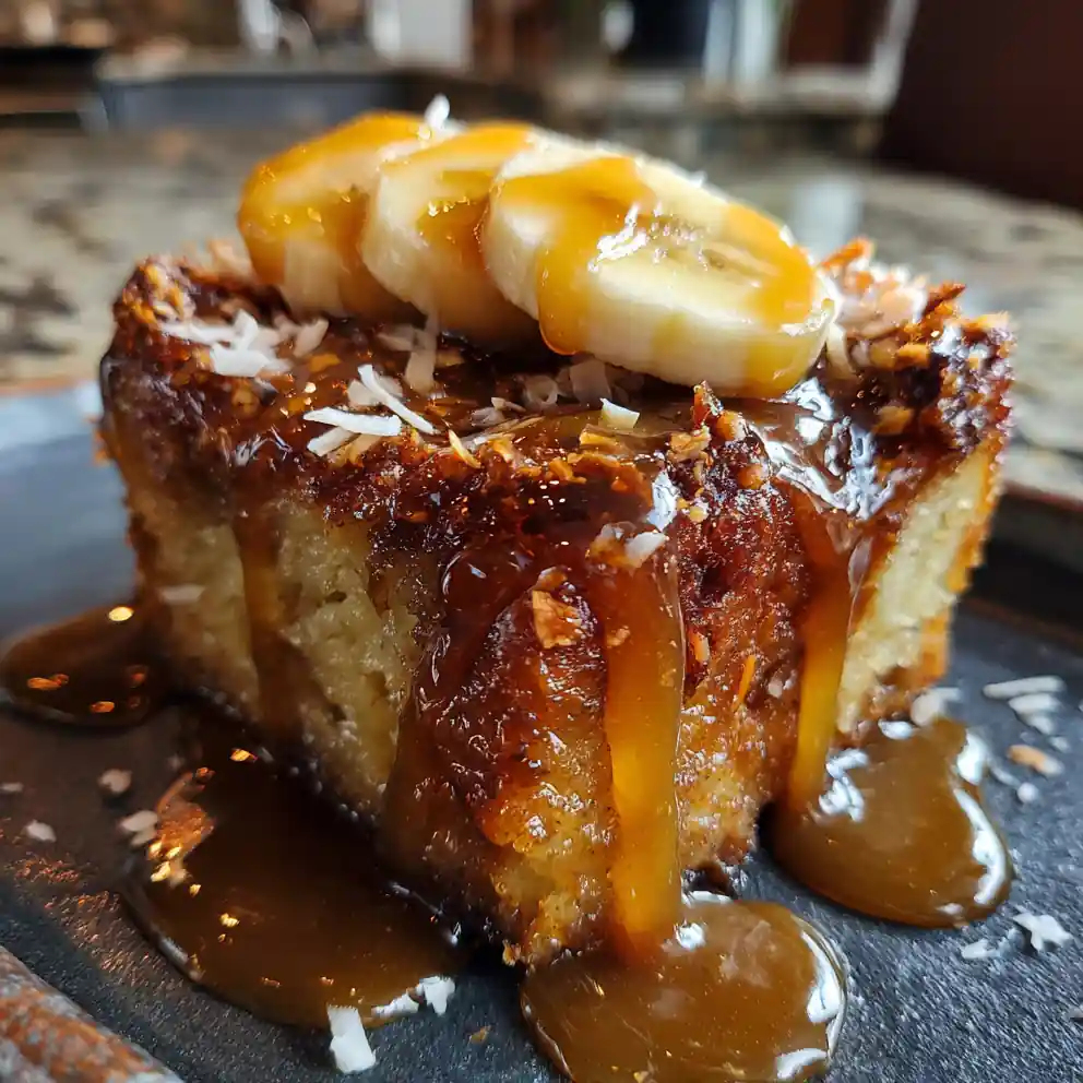 Banana Bread Pudding Cake With Cardamom Caramel Swirl 1772092471.3626509