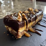No Bake Buckeye Cheesecake Bars With Salted Caramel Swirl 1772110122.388601