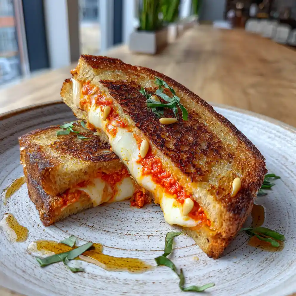 Roasted Red Pepper Pesto Swirl Pizza Grilled Cheese 1772021603.1813085
