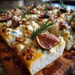 Rosemary Infused Fig And Blue Cheese Focaccia With Honey Pomegranate Glaze 1772082369.6772647