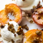 Caramelized Peaches with Oat Crumble 4 Caramelized Peaches with Oat Crumble