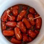 Slow Cooker Brown Sugar BBQ Cocktail Sausages 4 Slow Cooker Brown Sugar BBQ Cocktail Sausages