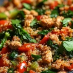 Healthy Ground Chicken and Quinoa One-Pan Meal 4 Healthy Ground Chicken and Quinoa One-Pan Meal