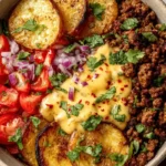 Loaded Beef and Potato Fiesta Bowls 4 Loaded Beef and Potato Fiesta Bowls